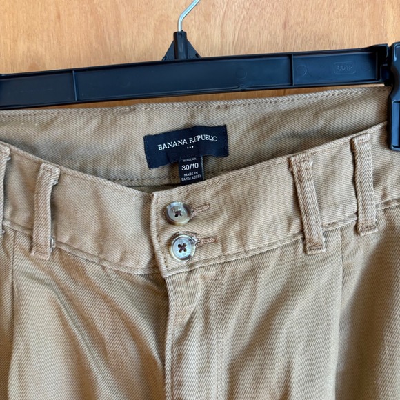 Banana‎ Republic Cargo Pants Khaki Tan Straight Leg Utility Mens 30x30 - Picture 4 of 8